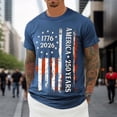 thumbnail image 5 of Usa 250Th Anniversary Shirt Casual Short Sleeve T Shirt Comfortable Breathable 250Th Graphic Tees Men Blue M, 5 of 6
