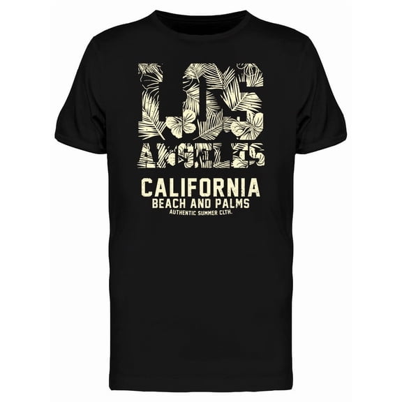 Los Angeles Beach And Palms Tee Men's -Image by Shutterstock