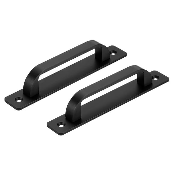 Uxcell 2 Pack Barn Door Handle, 5.79 inch Door Pull Handles, Patio Gate Handle, Black