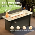thumbnail image 3 of Ovios 8 Pieces Patio Furniture Set All-Weather Outdoor Sectional Patio Sofa Wicker Rattan Conversation Set with 54" Gas Propane Fire Pit Table for Backyard, 3 of 8