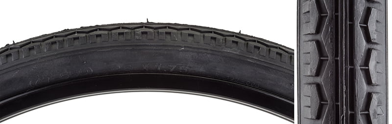 Sunlite K53 Street Bike Bicycle Tire 26x1.75 Black/Gum Raised Center 