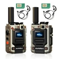Kayotom Global Walkie Talkie Nationwide Two Way Radio for Adults, Long Range, 2-Pack with Earphones