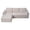 1-Cream White, variant on Arouseden Gray Sectional Sofa,Right Facing Sectional Sofa with Deep Seat Chaise,L Shaped Boneless Couch with Cup Holders,Corduroy Sectional Couches for Living Room,No Assembly Required