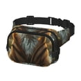 thumbnail image 2 of Fotbe Streamside Meditating Fox Cangurera Cuadrada con Estampado de Doble Capa, Bolsa de Cintura Ajustable Mini para Hombres y Mujeres, 2 of 9