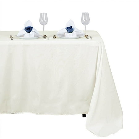

BalsaCircle 10 Pieces 54 x 96 Ivory Rectangle Polyester Tablecloths Table Cover Linens