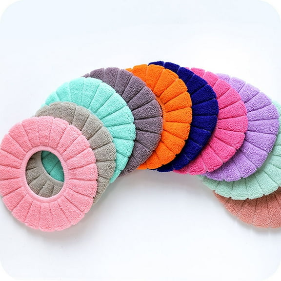 WRITWAA Cushion Toilet Seat Cover Plush Pink 1Pcs