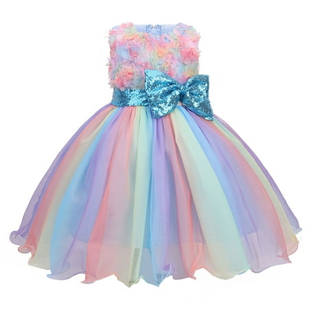 

Emmababy Girls Princess Dress Baby Flower Bowknot Sleeveless Strapless One-Piece Dress