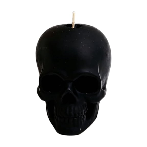 Skull Shaped Candle Black Unscented Halloween Wax Candle Gothic Home Decor for Spooky Season Gatherings Table Centerpiece Home and Party Decoration