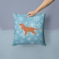 thumbnail image 2 of Winter Snowflake English Cocker Spaniel Fabric Decorative Pillow, 2 of 4