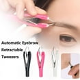 thumbnail image 2 of Eyebrow Tweezer Automatic Retratable Face Hair Beard Removal Stainless Steel Anti Rust Beauty Hair Puller Makeup Tool, 2 of 13