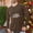 Brown, variant on Men's Christmas Print Pullover Long Sleeve Sports Fitness Shirts Crew Neck Pajama Top