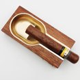 thumbnail image 5 of Simple Copper Lined Gold Cigar Ashtray for Patio/Outdoor/Indoor Ashtray (Color:Brown), 5 of 5