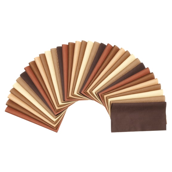 Uxcell Cotton Fabric Bundles, 35 Pcs 10 x 10 Inch Fat Quarter Solid Color Precut Fabric Squares for Sewing Patchwork Quilting DIY Crafts, Brown