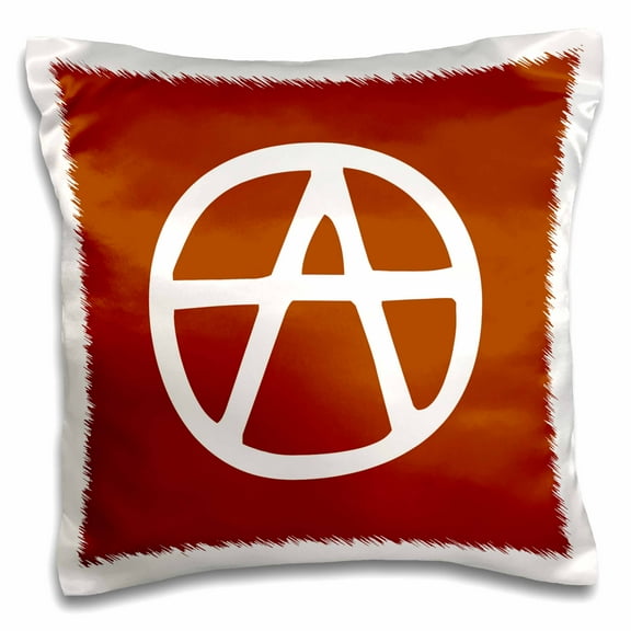 3dRose, Anarchy, 16x16 inch Pillow Case