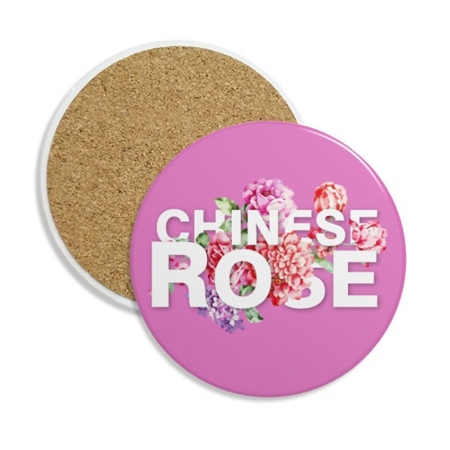 

Rose Flowers Blossom Art Deco Fashion Coaster Cup Mug Tabletop Protection Absorbent Stone