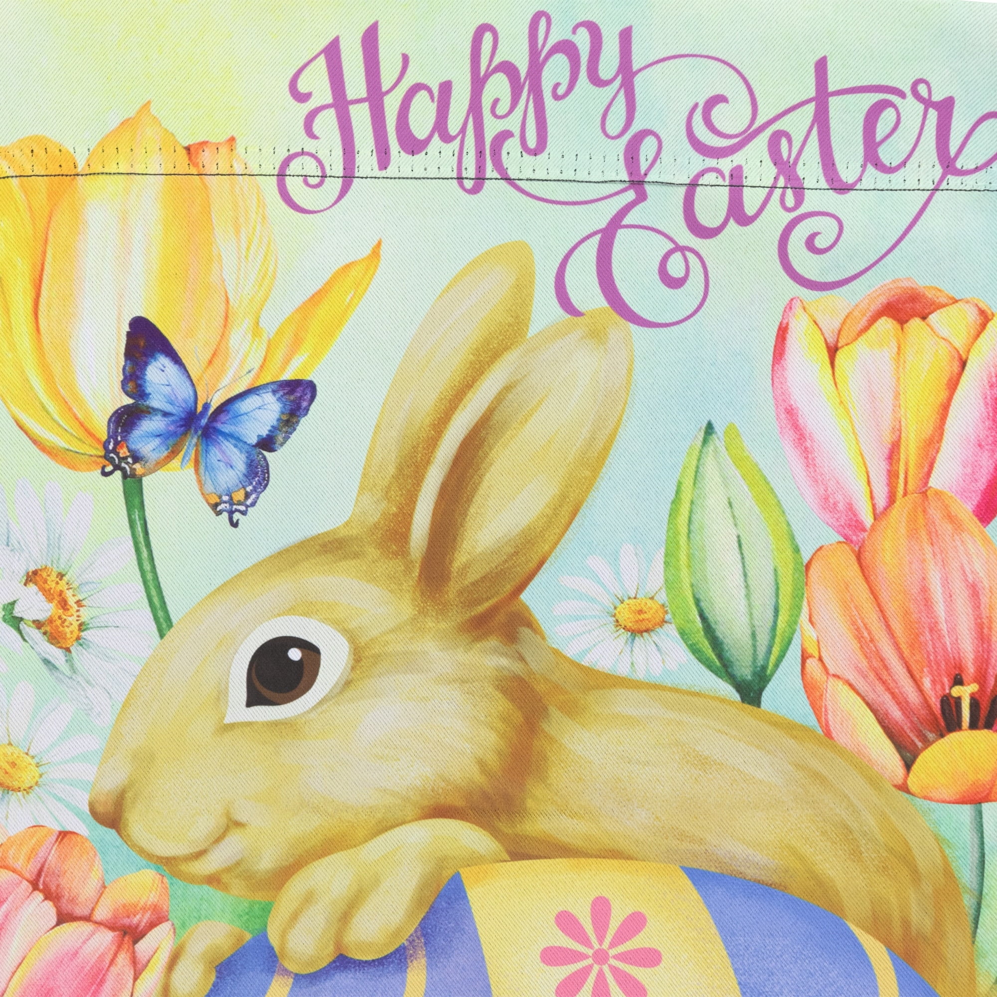 Northlight Bunny and Eggs "Happy Easter" Outdoor Garden Flag 18" x 12.5" - 18" x 12.5"