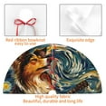 thumbnail image 4 of Lsque Starry Night Guitar Dog Print Christmas Tree Skirt, Tree Skirt with Ties or Velcro, Perfect for Holiday Decorations, Halloween, and New Year-36", 4 of 7
