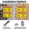 thumbnail image 3 of (2 Pack) High Radiation Area Bilingual OSHA Caution Radiation Sign 7 Inch X 10 Inch Indoor / Outdoor Rust-Free Aluminum Metal Signs for Workplace, Workshop, and Construction Site, Made, 3 of 8