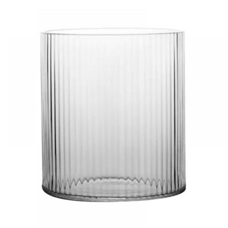 

Clear Glass Coffee Mug Premium Classical Vertical Stripes Glass Tea Cup For Latte Tea Chocolate Juice Water