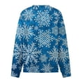 thumbnail image 5 of Chandail en Molleton de Noël pour Femmes 2023 Col Rond Mode Décontractée Manches Longues Imprimé de Noël Chandail en Molleton Hauts Blouse en Liquidation, 5 of 5