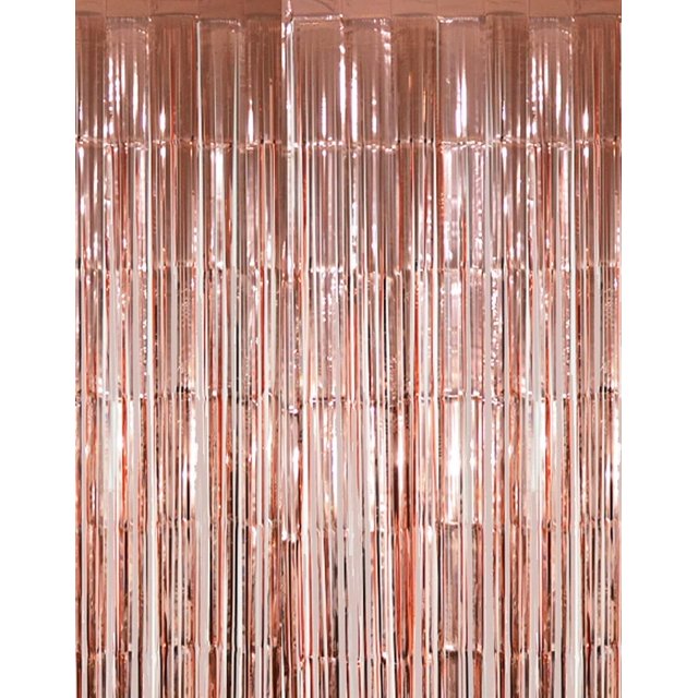 1 cortina de flecos de papel de aluminio metálico de 3 m para fondo de fotografía de fiesta, decoración de bodas