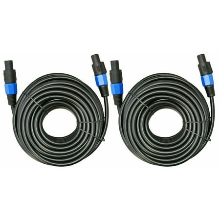 2 MK Audio MKSSM25 Speakon Male to Speakon Male 25 Ft. True 12 Gauge Wire PA DJ Pro Audio Speaker Cable
