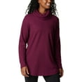 thumbnail image 5 of Columbia Women's Holly Hideaway Waffle Cowl Neck Pullover, Marionberry, XX-Large, 5 of 9