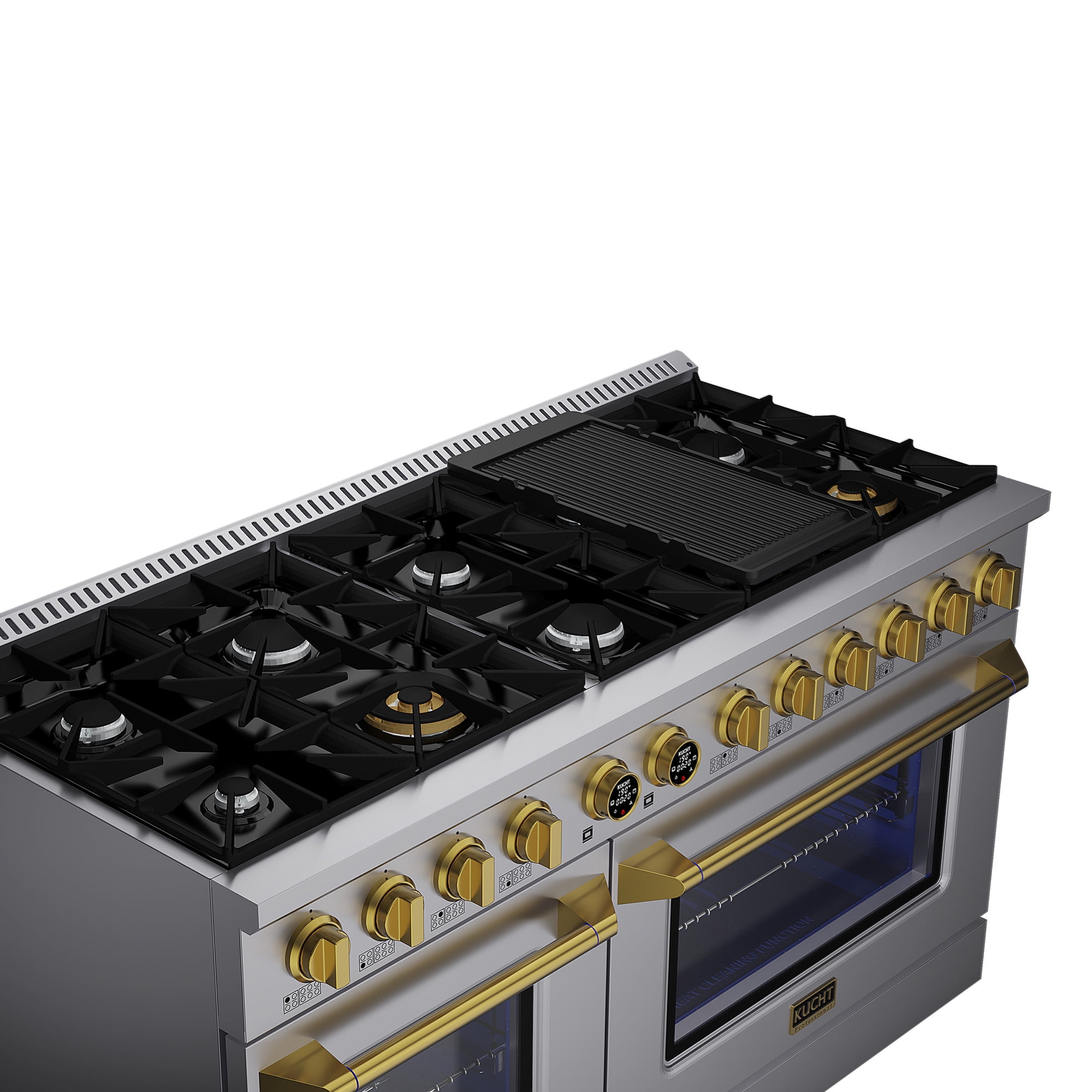 60 in. 7.9 cu. ft. 10 Burners Dual Fuel Range for Propane Gas in Stainless Steel