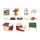 thumbnail image 4 of Juego de aula para casa de muñecas, suministros escolares, casa de muñecas para niños, pizarra, Mini accesorios escolares, 4 of 8
