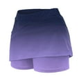 thumbnail image 6 of LEBONYARD Women's Seamless Yoga Skort,Women's New Color Mid-waist Skirt Pants Sports Casual Shorts Bottoming Skirt Pants Purple M, 6 of 6