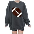 thumbnail image 2 of up to 60% off Gifts Under $5 Sweatshirt for Women Winter Oversized Sweatshirt for Women Cozy Fleece Long Sleeve Crewneck Sweatshirt Fashion Baseball Print Graphics Pullover Blouses Tops, 2 of 5