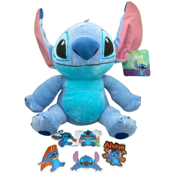 Disney Stitch Plush with Lilo & Stitch Stickers !!!