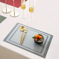 thumbnail image 7 of European Style Pvc Western-Style Placemat Gray， Kitchen Placemats Heat Place Mats Washable Pvc Table Mats Woven Vinyl Plastic Placemats for Dining Table Non Slip Stain Kitchen Table Placemats, 7 of 7
