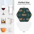 thumbnail image 6 of Rateoe Big Machine Drawing Drink Coasters Set of 4 Leather Coasters Spill Protection for Table Desk,Durable and Non Slip Leather Coaster ,4 Inches Drink Mats-Hexagon, 6 of 6