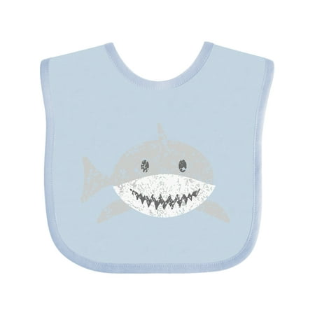 

Inktastic Cute Distressed Gray Shark Gift Baby Boy or Baby Girl Bib