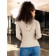 thumbnail image 3 of Suéter Cárdigan De Manga Larga Cuello Cierre y Capucha Casual Mujer Sweater, 3 of 5