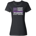 thumbnail image 3 of Inktastic Epilepsy Awareness Purple Ribbons and Flag Women's T-Shirt, 3 of 5
