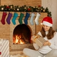 thumbnail image 2 of Christmas Stockings Christmas Large Knitted Wool Home Wall Decoration Candy Bag Socks Sleeve Diamond Gift Bag Socks, 2 of 9