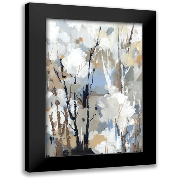 Lera 11x14 Black Modern Framed Museum Art Print Titled - Silversong Birch II