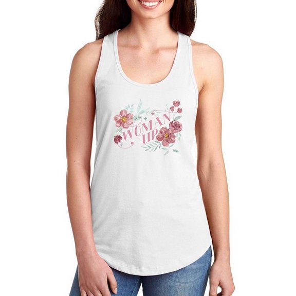 Woman Up I Racerback Tank Women -Grace Popp Designs, Female Small