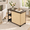 Dark Walnut - Right, variant on 3-in-1 Cat Scratcher Side Table with Storage and Wheels, Dark Walnut - Left
