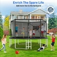 thumbnail image 6 of Kacho Trampoline for Kids, Trampoline 14FT 10FT 12FT 16FT, Heavy Duty Trampoline with Enclosure net, Basketball hoop, Ball, Sprinkler, Light, Ladder, Outdoor Backyard Trampoline, No gap Design Black, 6 of 7