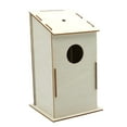 thumbnail image 4 of oshhnii DIY Wood Bird Nest Birdhouse Handmade Bird for Hummingbird 18.5cmx11cmx11cm, 4 of 9