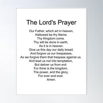 Plain Lord'S Prayer Sticker Poster Wall Art, Modern Wall Decor For Living Room Bedroom, 8x12 UNFRAMED