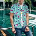 thumbnail image 6 of Lsque Cultured Meat Science Pattern Mens Polo Golf Shirts Funny Graphics Shorts Sleeve Button Shirts Baseball T-shirt-3X-Large, 6 of 7