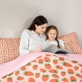 thumbnail image 4 of Homewish Cute Strawberry 7-Piece Twin Bedding Sets,Sweet Fruit Bedding Comforter Set,Orange Green Red Sheet Sets For Girls Kids,Super Cozy Room Decor Reversible, 4 of 8