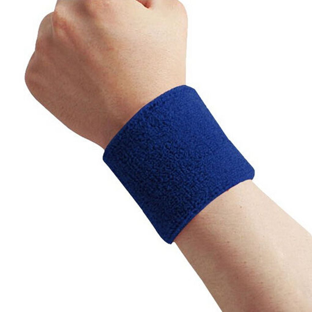 Sports Unisex Terry Cloth Cotton Sweatband Wrist Tennis Yoga Sweat WristBand 