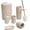 Beige, variant on UU&T Bathroom Accessories Set, 6-Piece Plastic Bathroom Decor Sets for Small Spaces, Gray