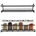 thumbnail image 7 of Metal Wall-Mounted Kitchen Spice Rack,1 Pc Pantry Door Organizer and Hanging Storage Baskets Organizer Wall Mount,Large Capacity Metal Spice Shelf for Kitchen Cabinet,11.4''x2.48''x2.36''(Black), 7 of 7