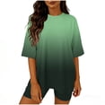 thumbnail image 1 of Eres Más Que una Camisa de Puntuación de Prueba Blusa de Manga Corta de Cuello Redondo de las Mujeres con Pantalones de Cintura Elásticos, Set Deportivo Casual de 2 Piezas, 1 of 6